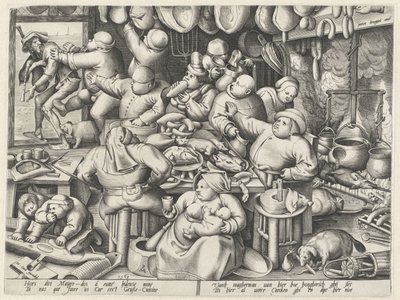 cozinha gordurosa Cozinha enxuta e a cozinha gordurosa (título da série) de Pieter van der Heyden