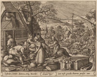 Outono de Pieter van der Heyden after Hans Bol