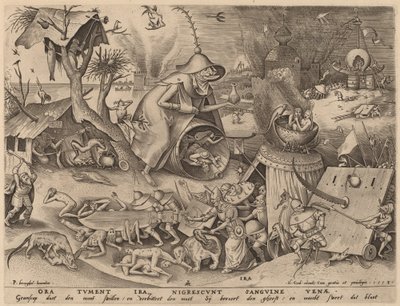 Raiva de Pieter van der Heyden after Pieter Bruegel the Elder