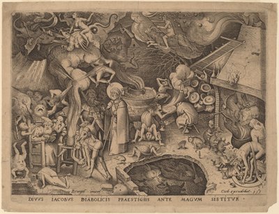 São Tiago e o Mago Hermógenes de Pieter van der Heyden after Pieter Bruegel the Elder