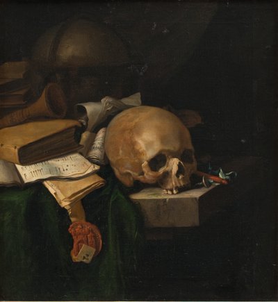 Vanitas natureza morta de Pieter van der Willigen