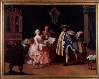 A aula de música (Pintura de Pietro (after) Longhi