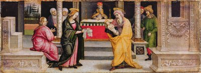 A Apresentação no Templo, c.1510 (têmpera sobre painel) de Pietro (follower of) Perugino