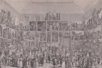 Exposição no Salon du Louvre em 1787. de Pietro Antonio Martini