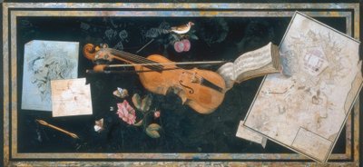 Tampo da mesa com Scagliola Florença de Pietro Antonio Paolini
