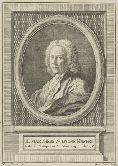 Retrato do poeta Scipione Maffei 1675-1755, c. 1750 de Pietro Antonio Rotari