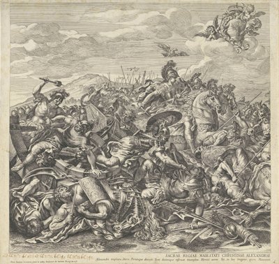 Batalha de Arbella (parte esquerda) de Pietro Aquila