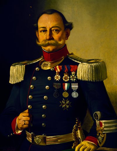 Retrato do Coronel italiano (óleo sobre tela) de Pietro Baldini