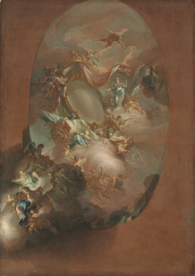 Estudo para A apoteose de Fernando IV e Maria Carolina, rei e rainha de Nápoles, c. 1781 de Pietro Bardellino