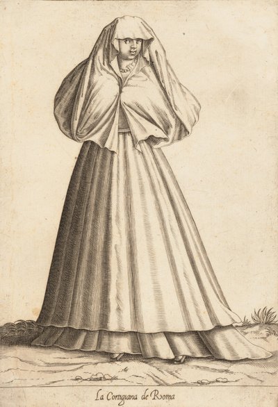 La Cortigiana de Roma Courtesan, ca. 1580. de Pietro Bertelli.
