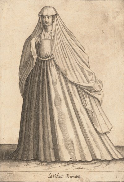 A Viúva Romana, ca. 1580. de Pietro Bertelli.