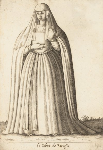 A Baronesa da Asa Viúva, ca. 1580. de Pietro Bertelli.