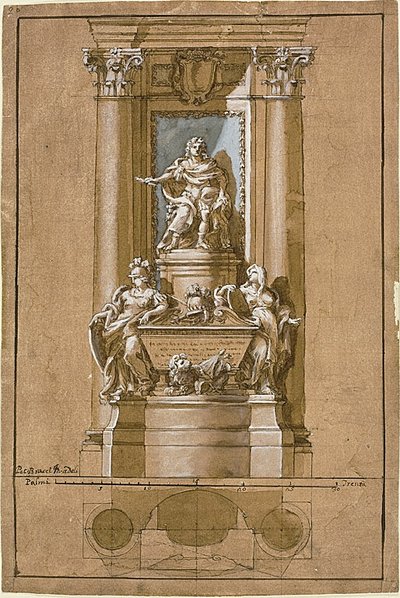 Projeto para o túmulo de Jaime III, o Velho Pretendente de Pietro Bracci