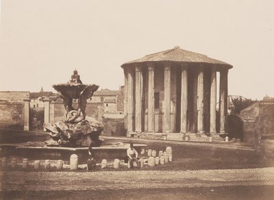 Templo de Vesta, década de 1850. de Pietro Dovizielli