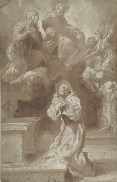 Cristo e a Virgem Aparecendo a São Francisco, 1562-1602. de Pietro Faccini