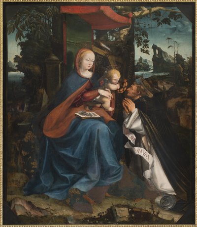 Madonna e Criança e São Pedro Mártir, 1525 de Pietro Grammorseo