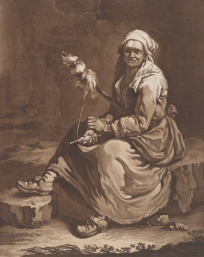 A Velha Trabalhadora, c. 1757-1804. de Pietro Jacopo Palmieri