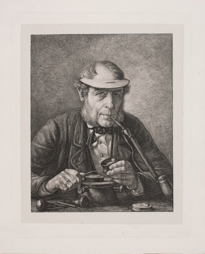 Retrato do pai do artista, medalhista F.C. de Crohn de Pietro Købke Krohn