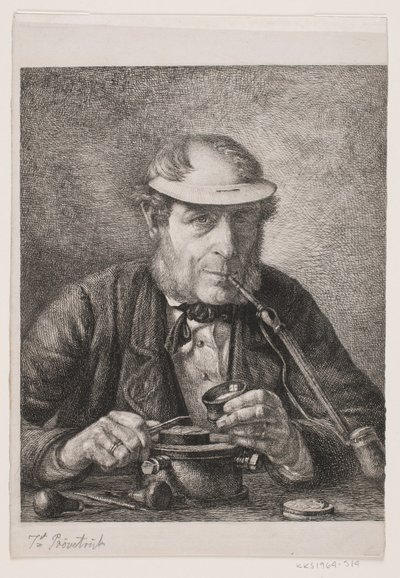 Retrato do pai do artista, medalhista F.C. de Crohn de Pietro Købke Krohn