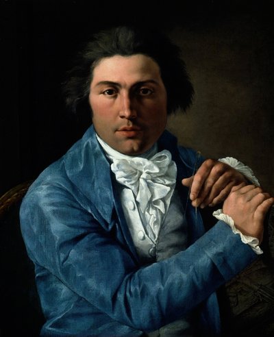 Retrato do arquiteto Giuseppe Valadier, c. 1795. de Pietro Labruzzi