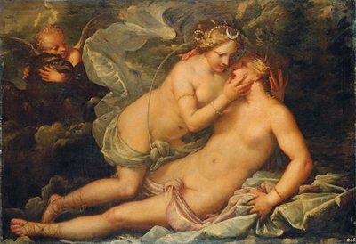 Júpiter disfarçado de Diana e a ninfa Calisto de Pietro Liberi