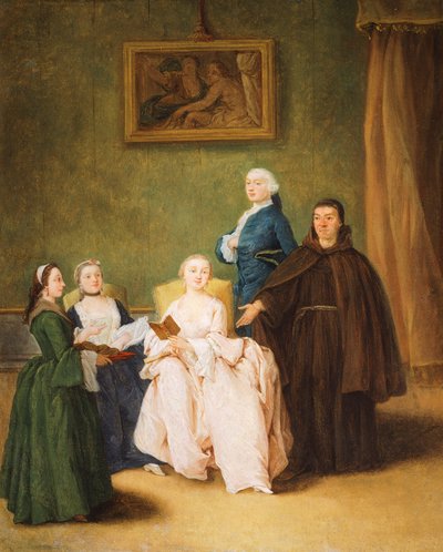 Visita do monge, de Pietro Longhi (1701-1785) de Pietro Longhi