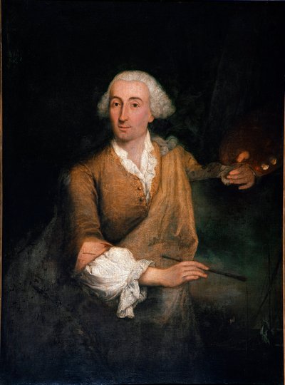Retrato do pintor Francesco Guardi (1712-1793) aos 52 anos de idade Pintura de Pietro Longhi (1702-1785) 1764 Sol. 132x100 cm Veneza, Ca 