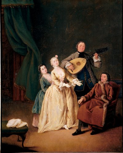 The Family Concert Painting by Pietro Longhi (1702-1785) 1752 Dim. 62x51 cm Ca 