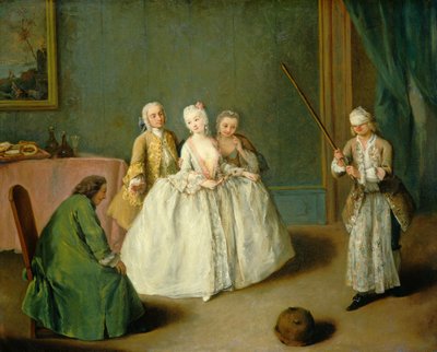 O jogo da panela, c. 1744. de Pietro Longhi