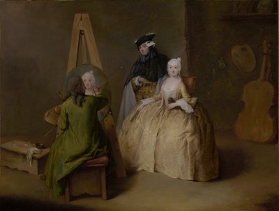 O pintor em seu estúdio, c.1741-4 de Pietro Longhi
