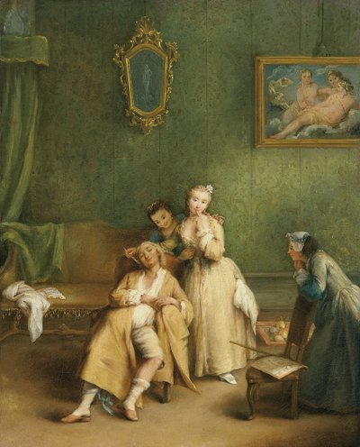 O cócegas, c. 1755 de Pietro Longhi
