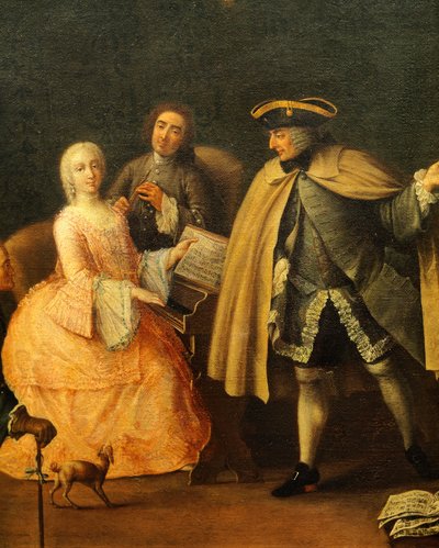 O professor de música, por Pietro Longhi (1701-1785) de Pietro Longhi