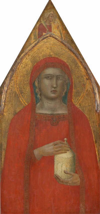 Santa Maria Madalena, com um anjo [painel esquerdo] de Pietro Lorenzetti
