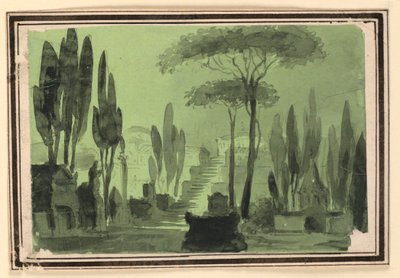Design de palco, escadas entre túmulos de Pietro Narducci