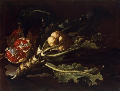 Couve-flor e romãs de Pietro Paolo Bonzi
