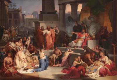 A morte do primogênito do Egito, 1838-1839 de Pietro Paolétti