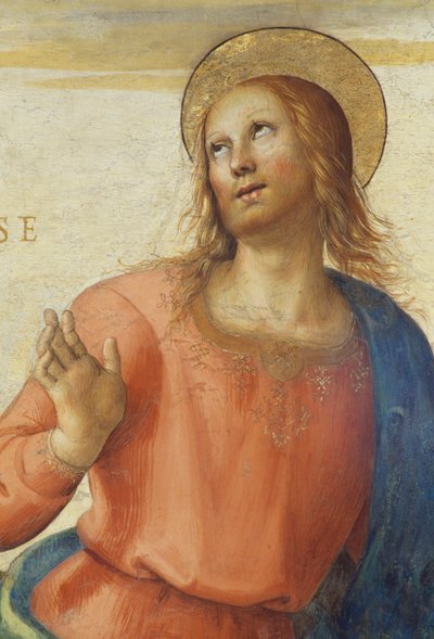 1496-1500, por Perugino (cerca de 1450 -1523), afresco, Auditório, Colégio do Cambio, Palácio dos Priores, Perugia, Úmbria, Itália de Pietro Perugino