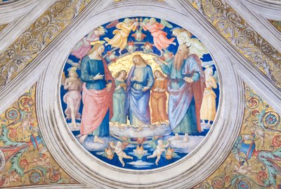 Cristo tentado pelo diabo de Pietro Perugino