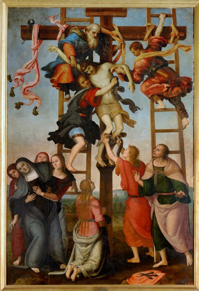 Deposição (pintura sobre madeira) de Pietro Perugino