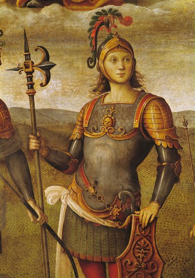 Horácio Cocles, da Sala dell&39;Udienza, 1496-1500 de Pietro Perugino