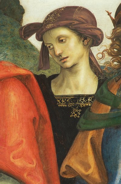 Jeremias, detalhe do Santo Padre com profetas e irmãos de Pietro Perugino