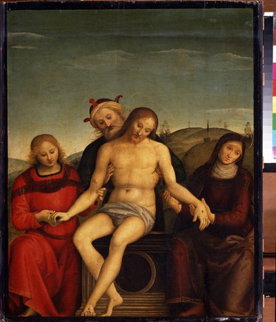 Pieta. Peinture de Pietro di Cristoforo Vannucci dit Le Perugin (O Perugino de Pietro Perugino