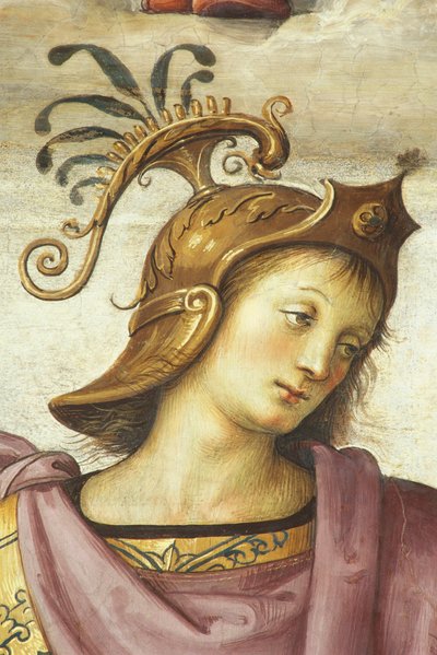 Publius Scipio, de Perugino (1450 aproximadamente-1523), afresco, Salão de Audiência, Colégio de Cambio, Palazzo dei Priori, Perugia, Umbria, Itália, séculos XV e XVI de Pietro Perugino
