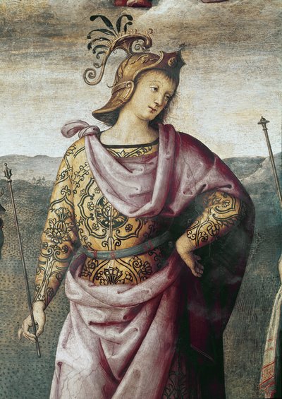 Scipio Africanus, detalhe da Força e Temperança (Fresco de Pietro Perugino
