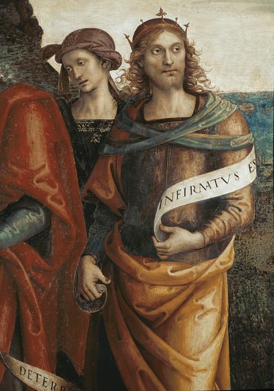 Salomão, detalhe de O Pai Eterno Rodeia com Profetas e Sibilas (Fresco de Pietro Perugino
