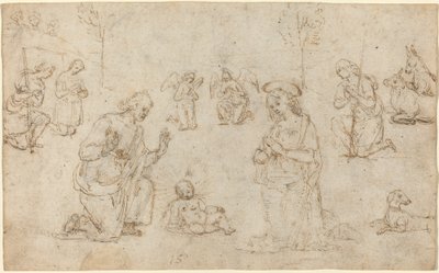 A adoração dos pastores de Pietro Perugino