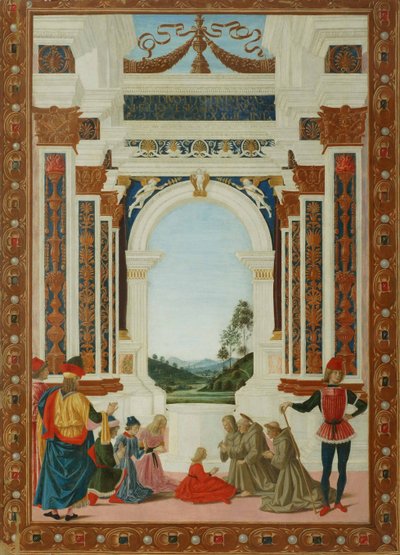 A Maravilha da Cura de São Bernardo, c. 1473 de Pietro Perugino