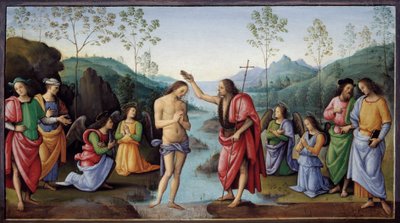O batismo de Cristo Pintura por Pietro Vannucci dit il Perugino (Perugin de Pietro Perugino