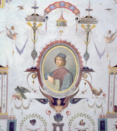 Retrato de Filippino Lippi (fresco) de Pietro Pezzati