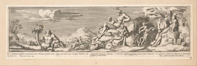 Alegoria da rota entre Roma e Florença História do Imperador Constantino (título da série) de Pietro Sante Bartoli